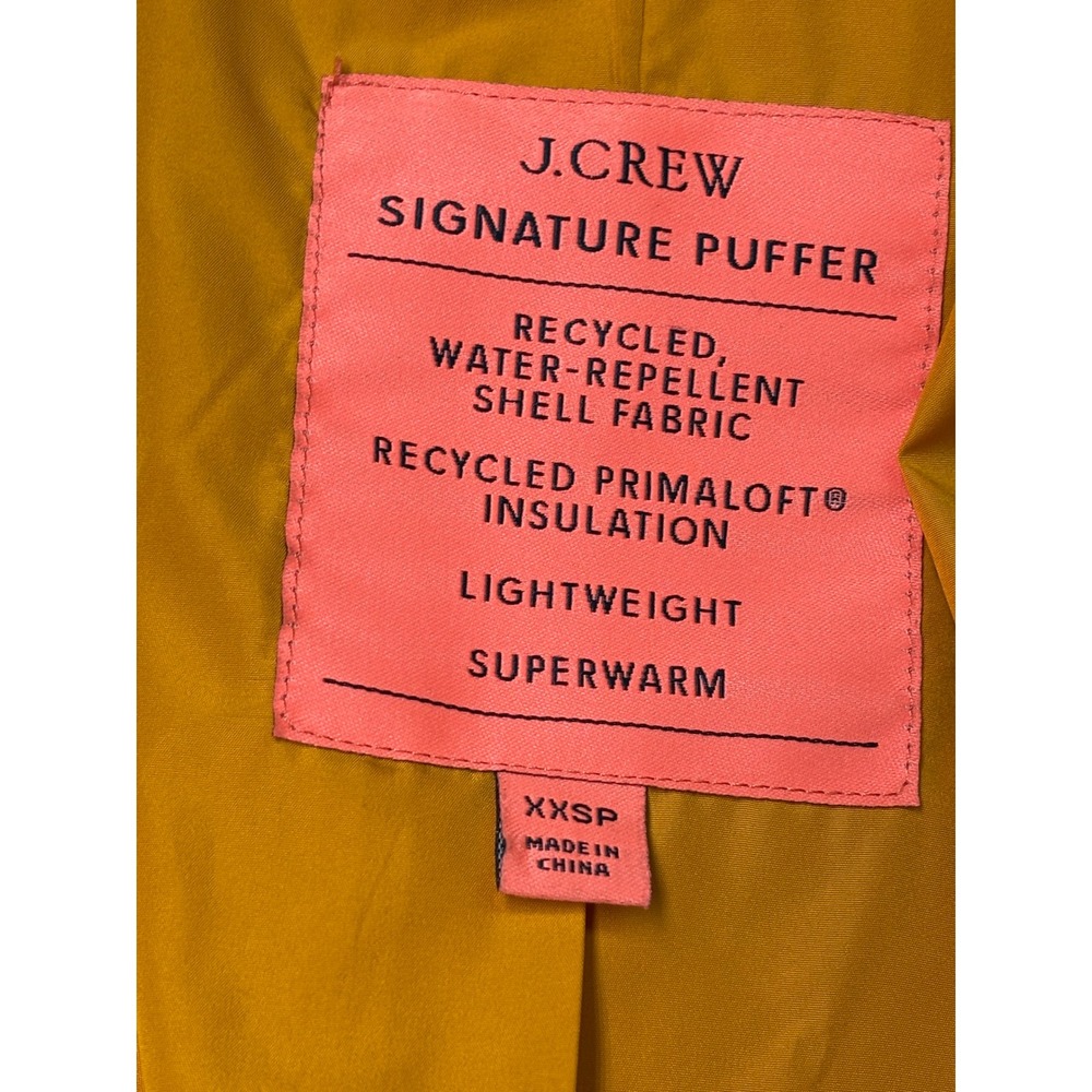 J.Crew Signature‎ Puffer Jacket Olive Green Quilted Primaloft XXSP Womens - Picture 3 of 10